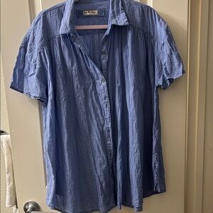 NWOT Free People We The Free Float Away Button Down Shirt Size S